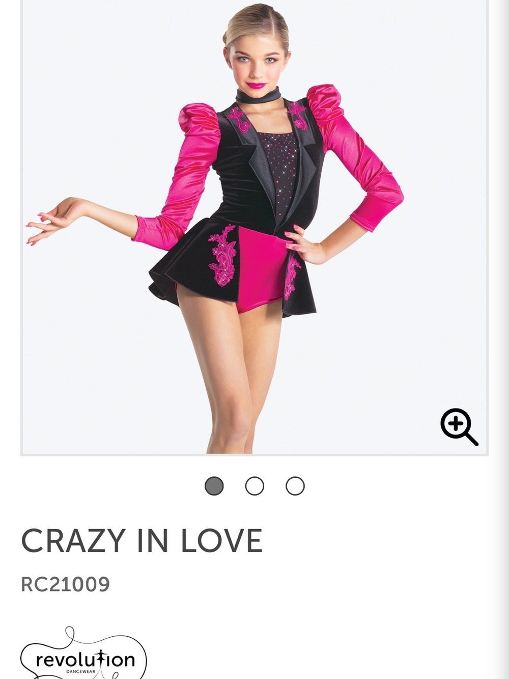 Revolution Black and Hot Pink Theater Dance Leotard